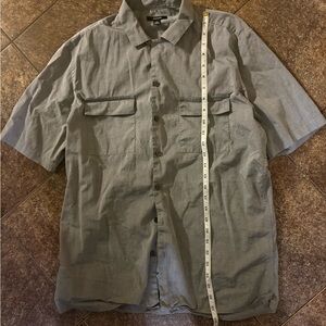 Alfani Gray Casual Button Down Shirt